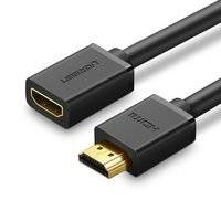 Ugreen kabel przewód adapter przejściówka przedłużacz HDMI (żeński) - HDMI (męski) 4K 10,2 Gbps 340 Mhz audio ethernet 0,5 m czarny (HD107 10140)