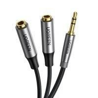 Ugreen przewód kabel przedłużacz AUX 3,5mm mini jack 0,2m czarny (AV191 50253)