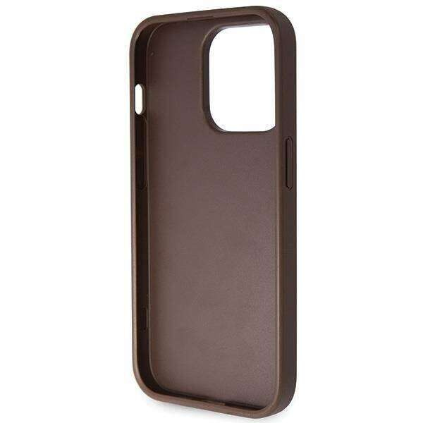 Original Case APPLE IPHONE 15 PRO MAX Guess Hardcase Crossbody 4G Metal  Logo (GUHCP15XP4TDSCPW) brown Brązowy