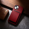 iCarer Case Leather genuine leather case cover for iPhone 14 Plus red (MagSafe compatible)