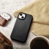 iCarer CE Oil Wax Premium Leather Folio Case Leather Case iPhone 14 Plus Magnetic Flip MagSafe Black (AKI14220707-BK)