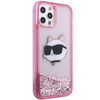 Karl Lagerfeld KLHCP12MLNCHCP iPhone 12/ 12 Pro 6.1&quot; pink/pink hardcase Glitter Choupette Head