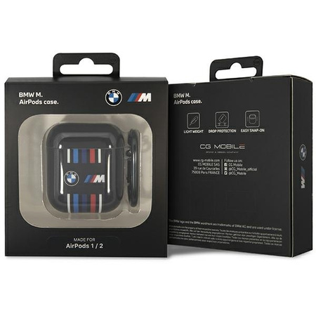 BMW BMA222SWTK AirPods 1/2 Abdeckung schwarz/schwarz Mehrfarbige Linien