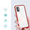 Klare 3in1 Hülle für Samsung Galaxy A03s (166) Rahmen Gel Cover rot