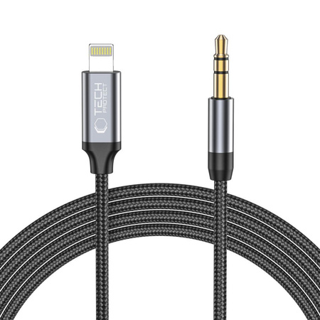 Cable 1m Lightning - AUX mini jack 3,5mm Tech-Protect Ultraboost black