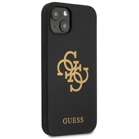 Guess nakładka do iPhone 13 Mini 5,4&quot; GUHCP13SLS4GGBK czarny hard case Silicone 4G Logo