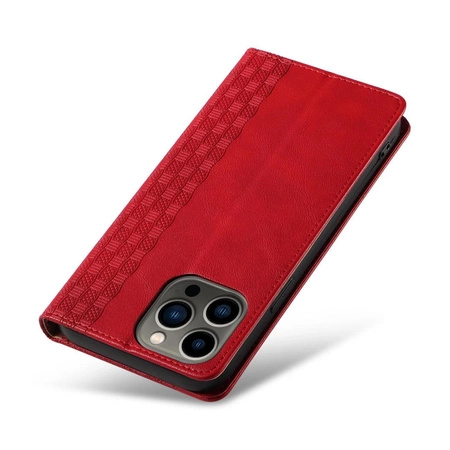 Magnet Strap Case für iPhone 14 Flip Wallet Mini Lanyard Stand rot