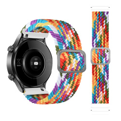 Pleciony pasek do zegarka / smartwatch 20mm, RAINBOW / TĘCZOWY