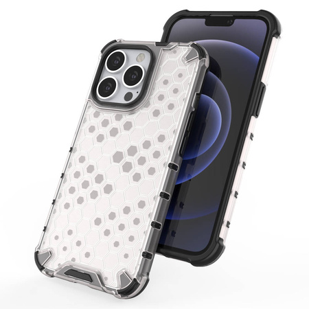 Honeycomb etui pancerny pokrowiec z żelową ramką iPhone 13 Pro niebieski