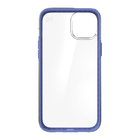 Speck Presidio Perfect-Clear with Impact Geometry - Etui iPhone 14 Plus z powłoką MICROBAN (Clear / Grounded Purple)