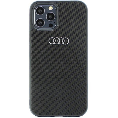 Audi Carbon Fiber iPhone 12/12 Pro 6,1&quot; schwarz/schwarz Hardcase AU-TPUPCIP12P-R8/D2-BK