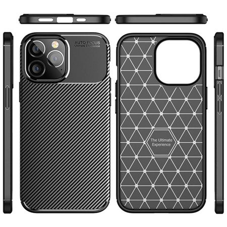 Case IPHONE 14 PRO Armored Shockproof Nexeri Carbon Fiber black