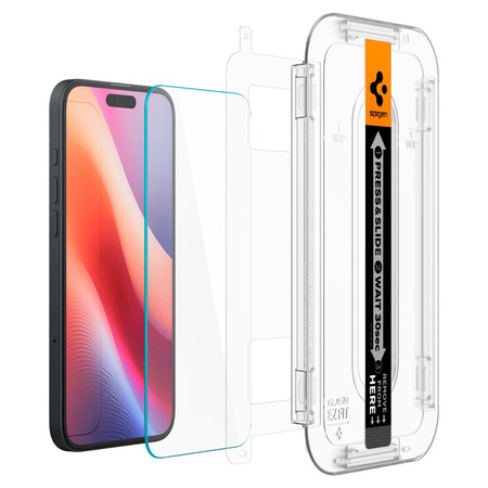 TEMPERED GLASS Spigen GLAS.TR &quot;EZ FIT&quot; IPHONE 15 CLEAR