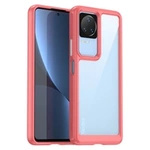 Outer Space Case Xiaomi Poco F4 5G cover with a flexible frame red