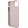 Guess Silicone Logo Strass 4G case for iPhone 15 - light pink