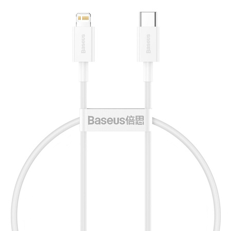 Baseus Superior kabel USB Typ C - Lightning Power Delivery 20 W 0,25 m Biały (CATLYS-02)