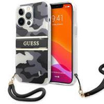 Guess GUHCP13LKCABBK iPhone 13 Pro / 13 6,1" czarny/black hardcase Camo Strap Collection