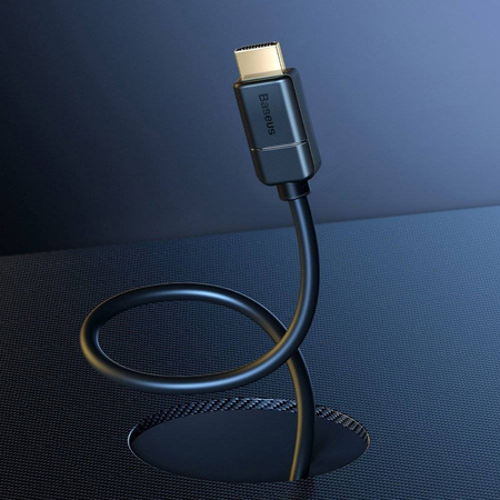 Baseus kabel przewód HDMI 2.0 4K 30 Hz 3D HDR 18 Gbps 8 m czarny (CAKGQ-E01)