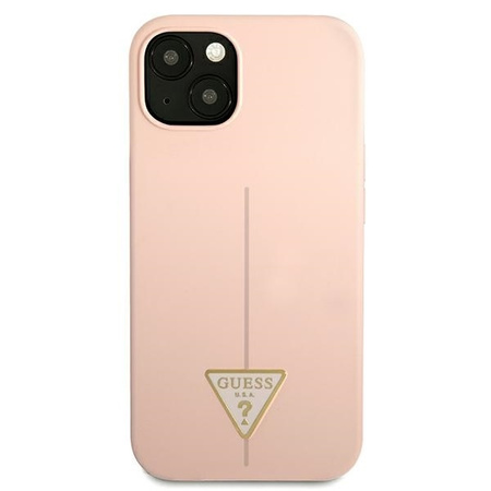 Guess GUHCP13MSLTGP iPhone 13 6.1 &quot;rosa / rosa Hardcase Silikondreieck