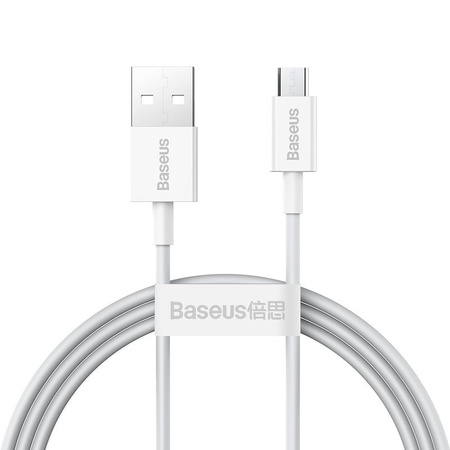 Baseus Superior kabel przewód USB - micro USB do szybkiego ładowania 2A 1m biały (CAMYS-02)