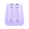 Joyroom JR-PBC07 20000mAh 30W mini power bank with USB-C and Lightning cables - purple