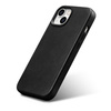 iCarer Case Leather genuine leather case for iPhone 14 Plus schwarz (WMI14220703-BK) (MagSafe compatible)