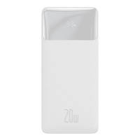 Baseus Bipow powerbank z szybkim ładowaniem 30000mAh 20W biały (Overseas Edition) + kabel USB-A - Micro USB 0.25m biały (PPBD050402)