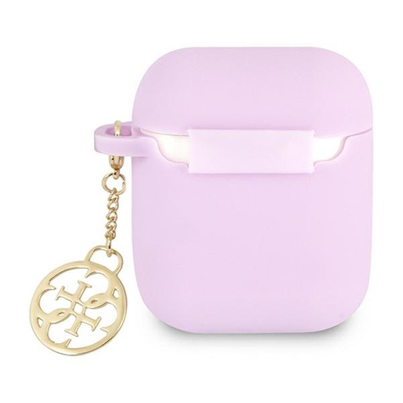 Guess  GUA2LSC4EU AirPods 1/2 cover fioletowy/purple Charm Collection  4G