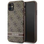 Guess GUHCN61P4SNW iPhone 11 / Xr brown/brown hardcase 4G Stripe