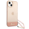 Guess Translucent Pearl Strap - Etui iPhone 14 Plus (różowy)