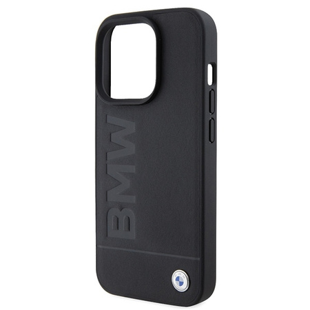 Etui BMW MagSafe Leather Hot Stamp na iPhone 15 Pro - czarne