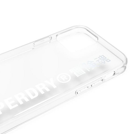 SuperDry Snap iPhone 12/12 Pro Clear Cas e srebrny/silver 42591