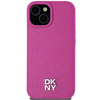 DKNY DKHMP15SPSHRPSP iPhone 15 / 14 / 13 6.1" różowy/pink hardcase Leather Pattern Metal Logo MagSafe