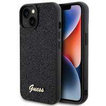 Guess Disco Metal Script Hülle für iPhone 15 – Schwarz