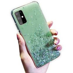 Etui HUAWEI Y6P Brokat Cekiny Glue Glitter Case zielone