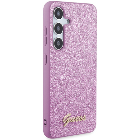 Guess GGUHCS24MHGGSHU S24+ S926 fioletowy/purple hardcase Glitter Script