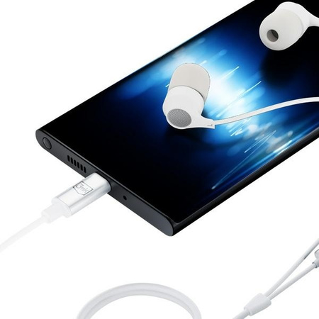 USB-C 3mk Kabelgebundene Kopfhörer – weiß