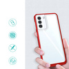 Clear 3in1 case for Samsung Galaxy S23+ silicone cover with frame red