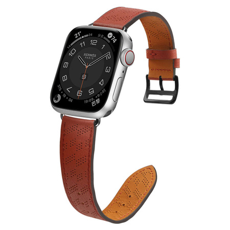 Armband Leder Lederarmband für Apple Watch SE, 8, 7, 6, 5, 4, 3, 2, 1 (41, 40, 38 mm) Bandarmband rot