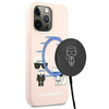 Karl Lagerfeld KLHMP13XSSKCI iPhone 13 Pro Max 6,7 &quot;hardcase light pink / light pink Silicone Ikonik Karl &amp; Choupette Magsafe