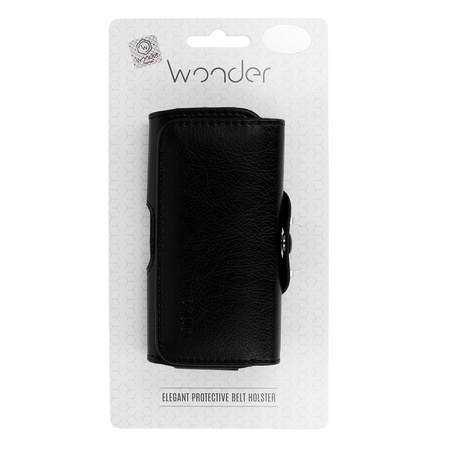 Kabura WONDER (ROZMIAR 18) do Iphone 13 Pro Max/14 Pro Max/Samsung A14 5G/A34 5G/M23/M33/S23 Ultra/Xiaomi Redmi 9A czarna, skóra