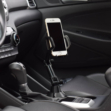 Smartphone car holder for cup holder black