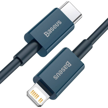 Baseus Superior kabel USB Typ C - Lightning do szybkiego ładowania Power Delivery 20 W 1 m niebieski (CATLYS-C03)