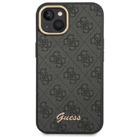 Guess GUHCP14SHG4SHK iPhone 14 6,1" czarny/black hard case 4G Vintage Gold Logo