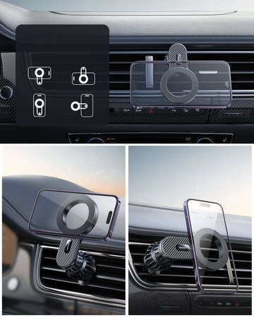 Magnetic car holder for iPhone with MagSafe Joyroom JR-ZS355 - black