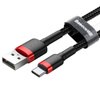 Baseus Cafule Cable - Kabel do ładowania i transmisji danych USB do USB-C 2 A, 2 m (czerwony/czarny)