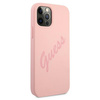 Guess GUHCP12LLSVSPI iPhone 12 Pro Max 6,7" różowy/pink hardcase Script Vintage