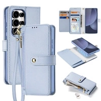 Dux Ducis Lawa Leather Case for Samsung Galaxy S25 Ultra with Detachable Magnetic Wallet - Blue