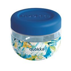 Quokka Bubble Food Jar - Pojemnik na żywność / lunchbox 500 ml (Blue Peonies)