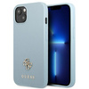 Original Handyhülle IPHONE 13 MINI Guess Hardcase Saffiano 4G Small Metal Logo (GUHCP13SPS4MB) blau